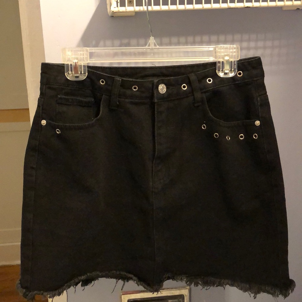 Black Jean Skirt